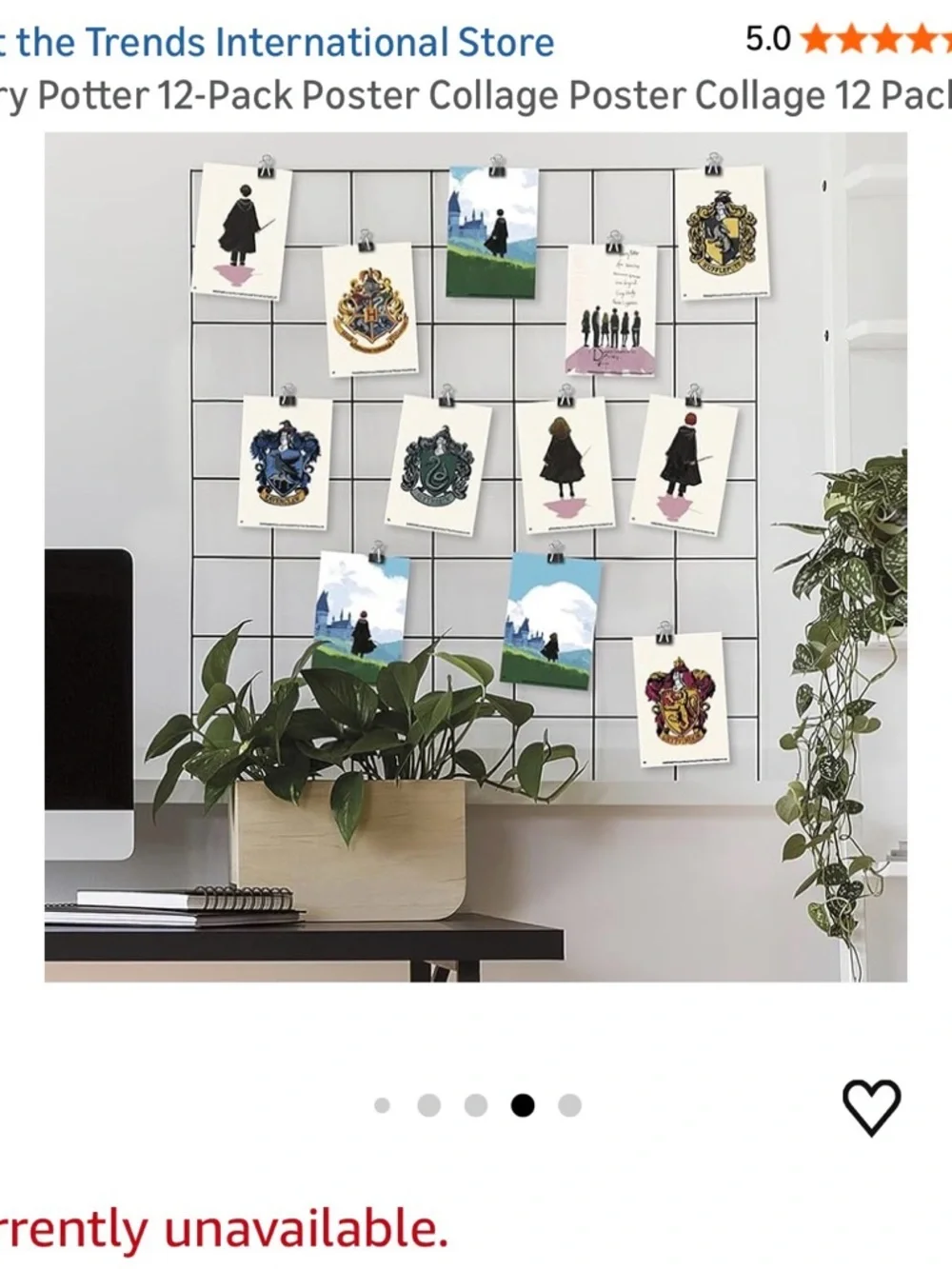 Harry Potter Wall Posters 12-Pack Wall Art Set 4x6 Inches